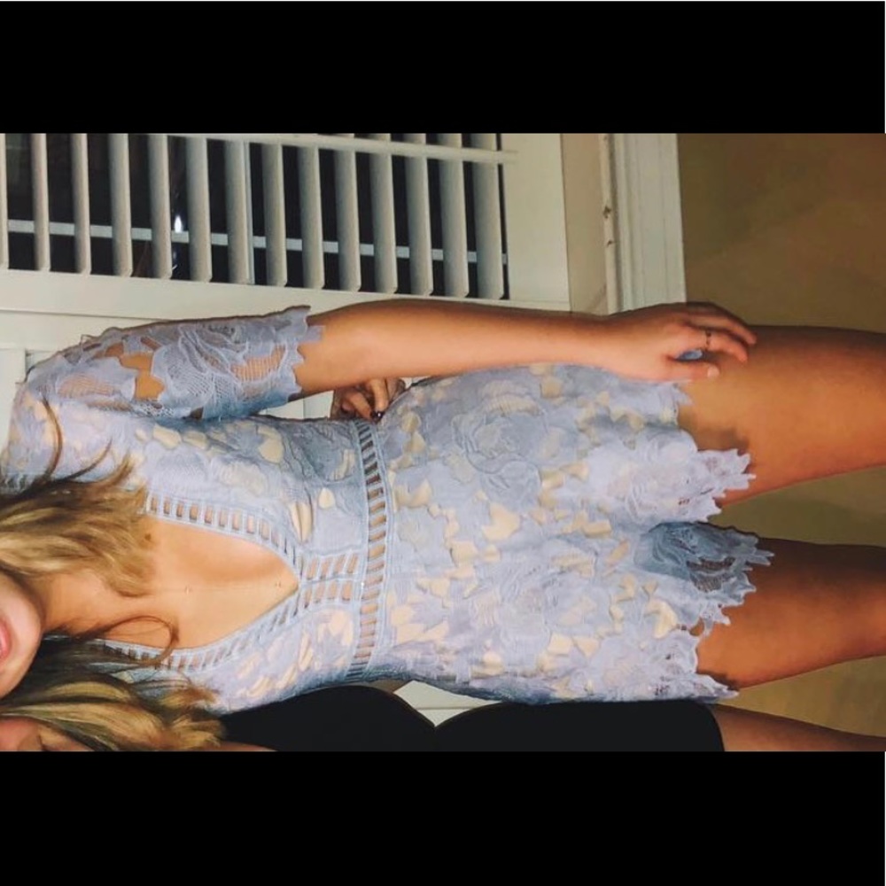 Revolve, Blue Romper, Size 6